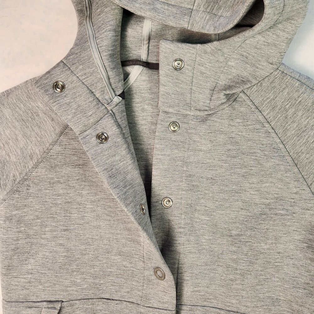 The North Face Jacket Womens Medium Gray Snap Hoodie - Picture 10 of 13